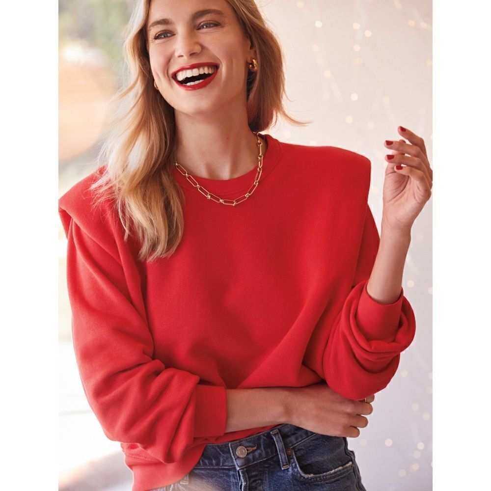 Sundry Shoulder Pad Sweatshirt! 